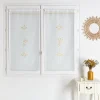 3S. x Home Vd paire voilage en etamine 60x120 brodee MIMOSA - jaune Sale