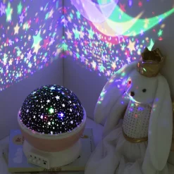 3S. x Home Veilleuse Projo Rotative Rose Clearance