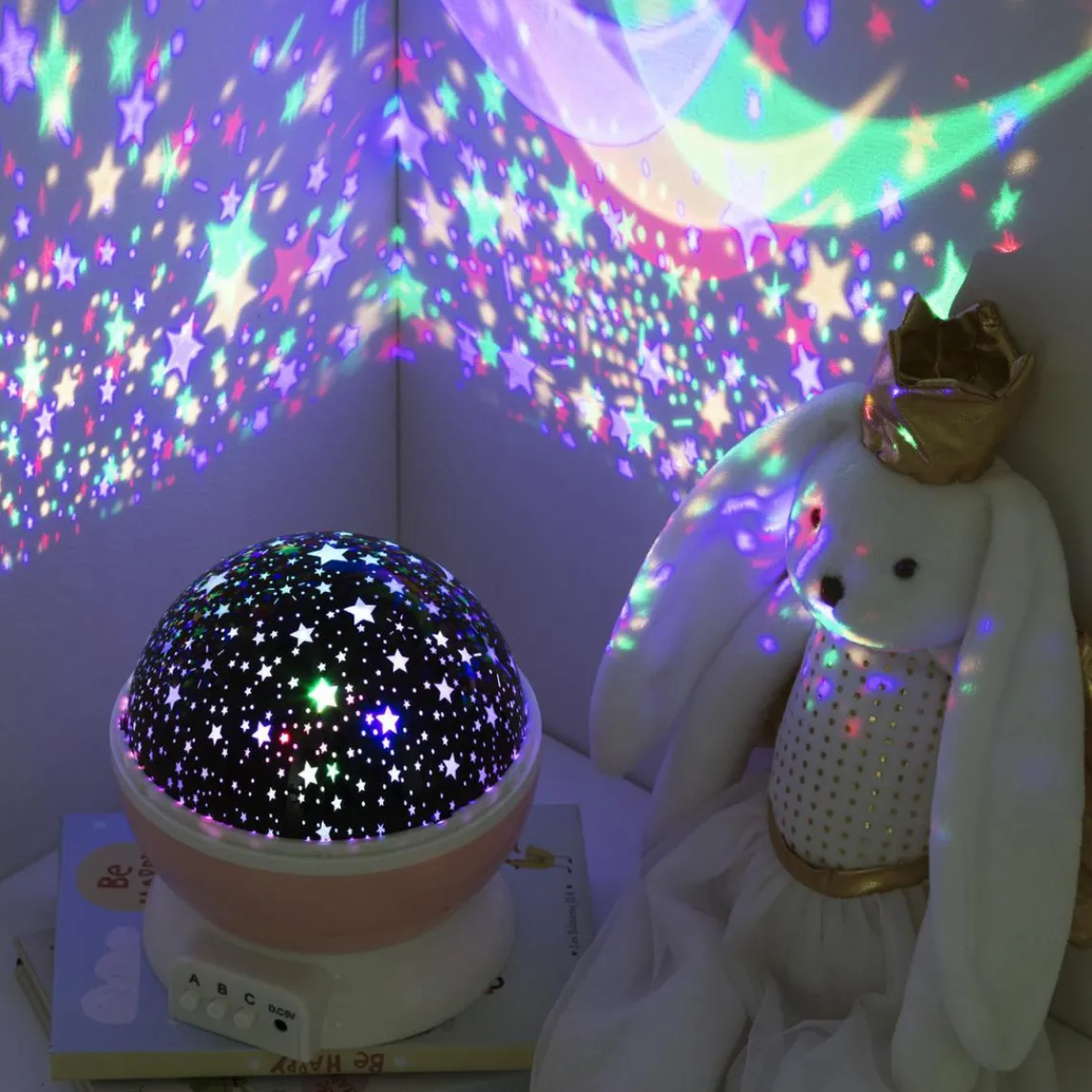 3S. x Home Veilleuse Projo Rotative Rose Clearance