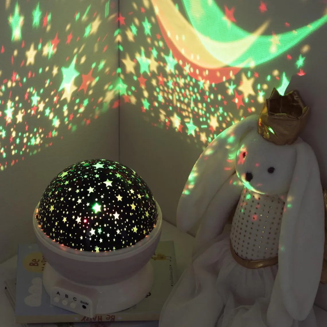 3S. x Home Veilleuse Projo Rotative Grise Discount