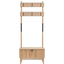 Nordlys Vestiaire Entrée Bois et Metal Porte Manteau Marron Clearance