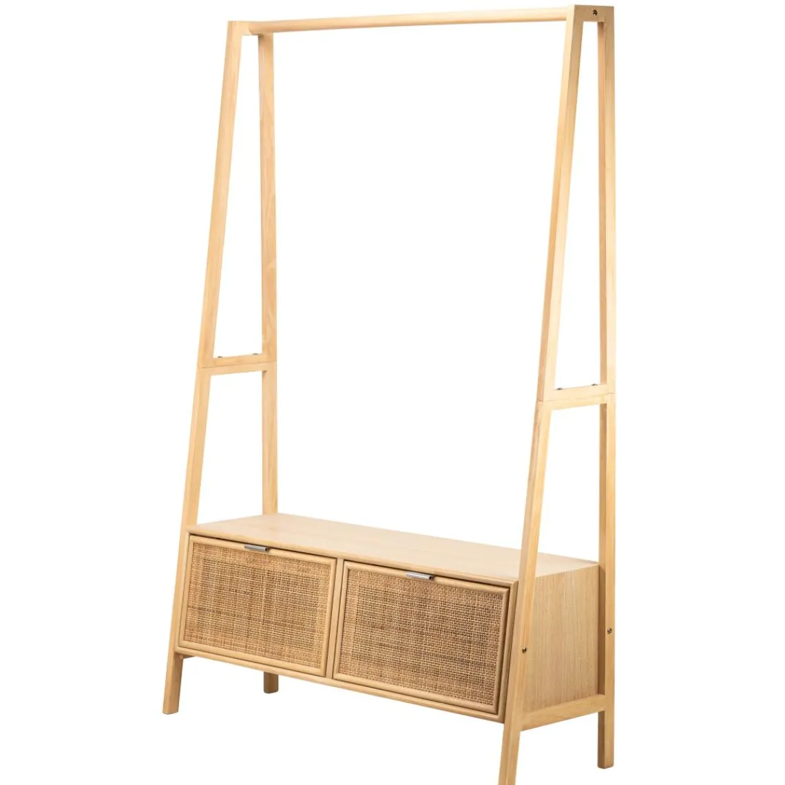 3S. x Home Vestiaire Entrée Bois Massif Porte Manteau Rotin Clearance