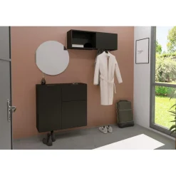 3S. x Home Vestiaire murale DARK 8 anthracite Clearance
