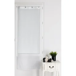 3S. x Home Vitrage Etamine Unie A L’Unité 90x120 Blanc Hot