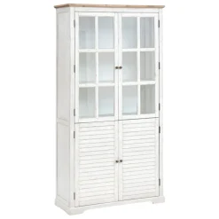 3S. x Home Vitrine 4 portes OBLIA blanc Clearance