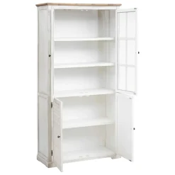 3S. x Home Vitrine 4 portes OBLIA blanc Clearance