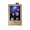 3S. x Home Vitrine deux portes en verre avec 1 tiroir PALMA Outlet