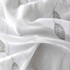 3S. x Home Voilage en Étamine Brodée Gris 140X260 cm ALOES Outlet