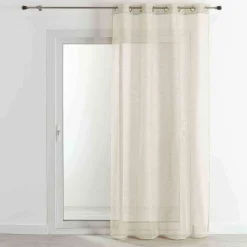 3S. x Home Voilage en Étamine Fantaisie 140x260 BELUGA - Écru Best