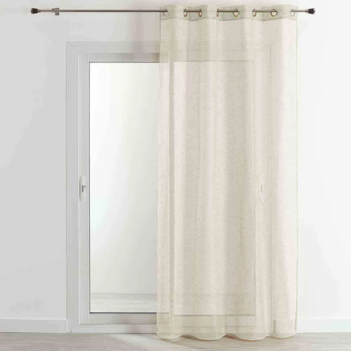 3S. x Home Voilage en Étamine Fantaisie 140x260 BELUGA - Écru Best